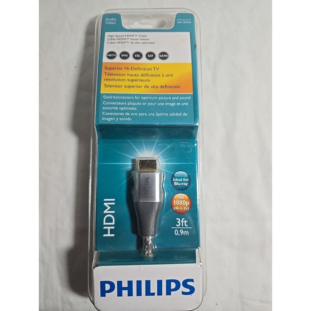 PHILIPS HDMI 6 Ft ‎ 500 Series 3D BLU-RAY